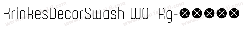 KrinkesDecorSwash W01 Rg字体转换